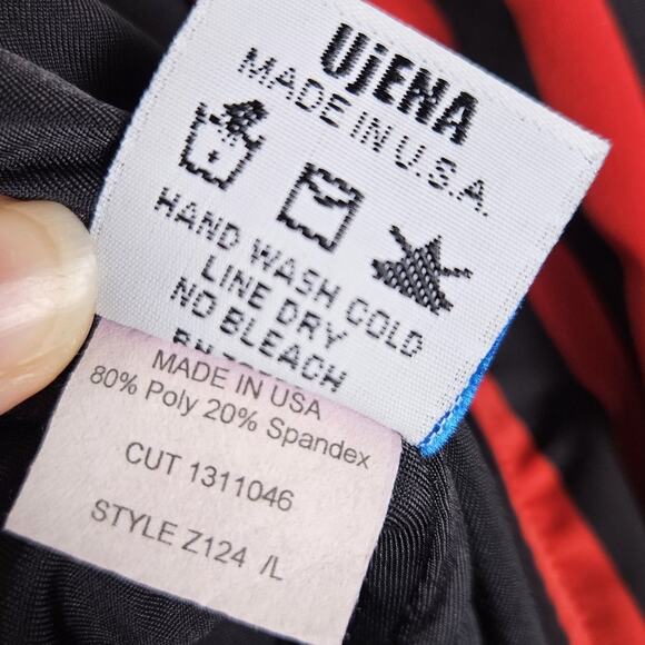 Pin-Up Halter Swimsuit Women One Piece High Back Stripe Full Coverage Nautical L - Picture 12 of 15